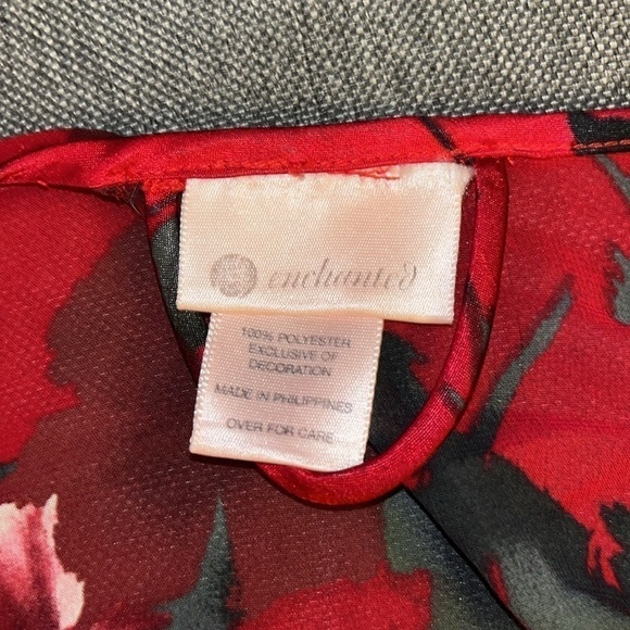 ENCHANTED FLOWER SHEER ROBE SIZE 26/28 pink/ red - Picture 6 of 6